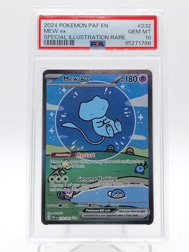 PSA 10 Mew ex Paldean Fates special illustration rare graded slab photo